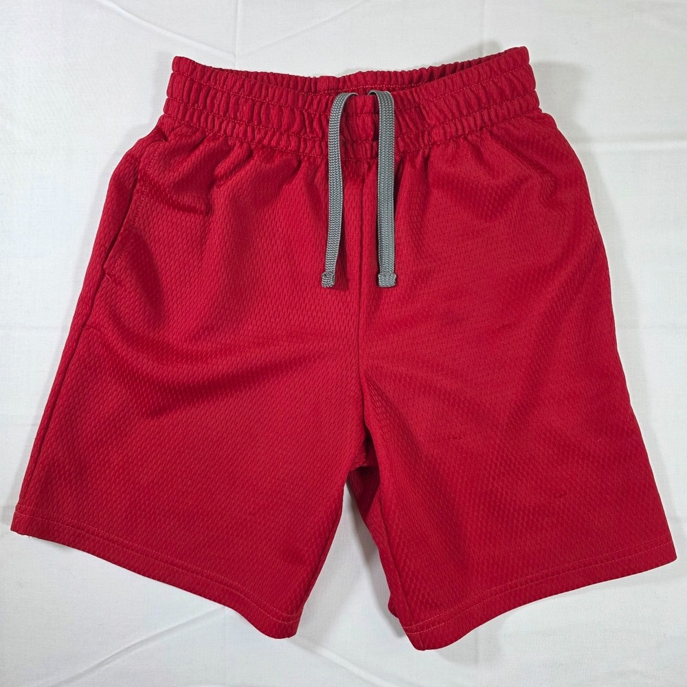 youth Med red mesh athletic Works shorts with drawstring